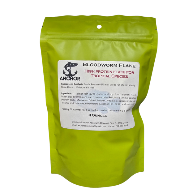 Packaging of Anchor Essentials Bloodworm Flakes